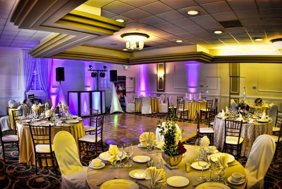 Ballroom wedding setup