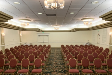 Ballroom set up as a meeting room