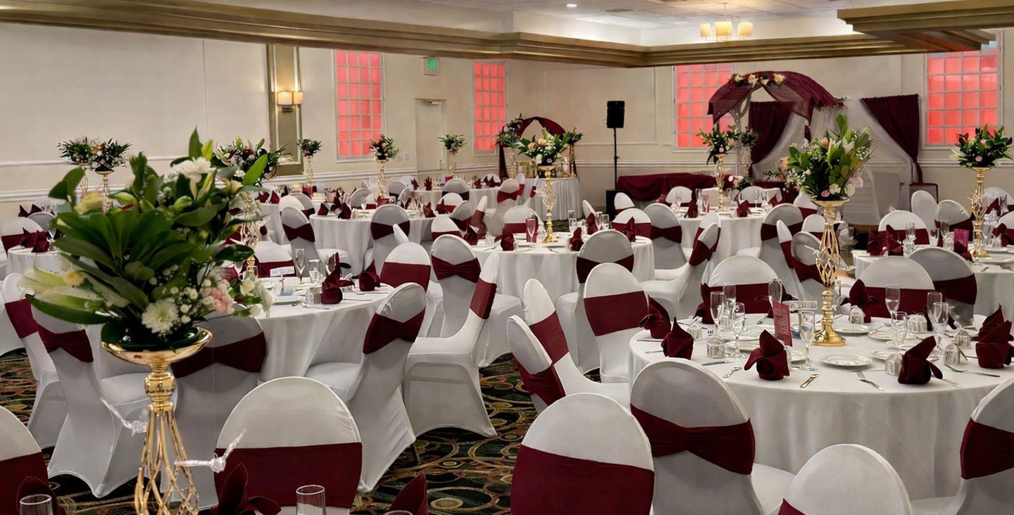 Photo of wedding setup at Thousand Oaks Inn Events Center